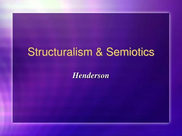 structuralism semiotics