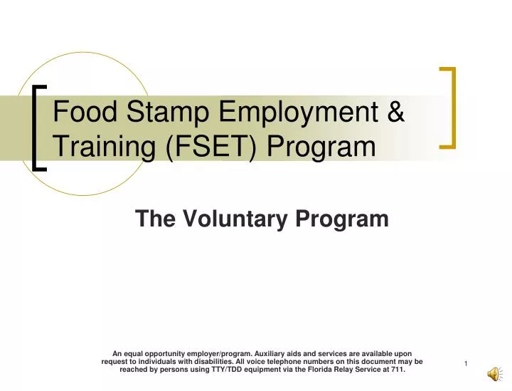 food stamp employment training fset program