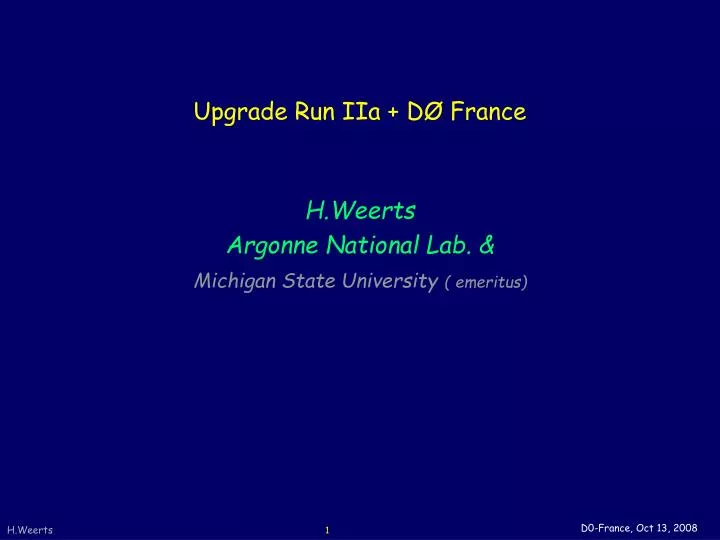 upgrade run iia d france