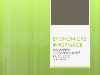 ekonomick informace