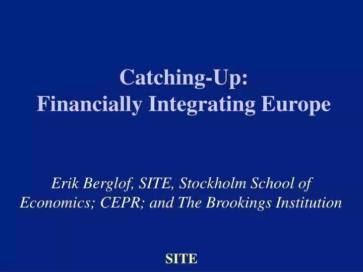 catching up financially integrating europe