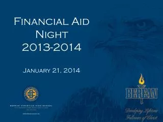Financial Aid Night 2013-2014
