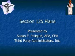 section 125 plans