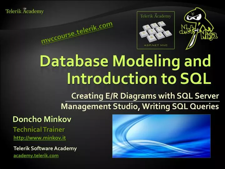 database modeling and introduction to sql