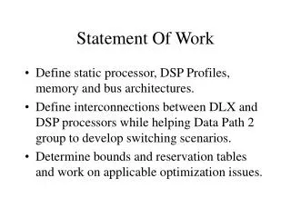 Statement Of Work