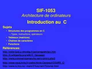 introduction au c