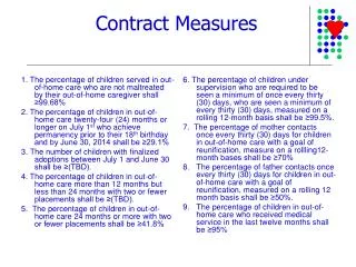 Contract Measures