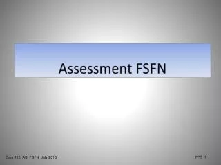 Assessment FSFN
