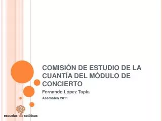 comisi n de estudio de la cuant a del m dulo de concierto