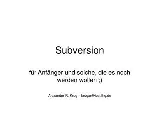 subversion