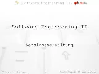 software engineering ii