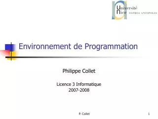 environnement de programmation