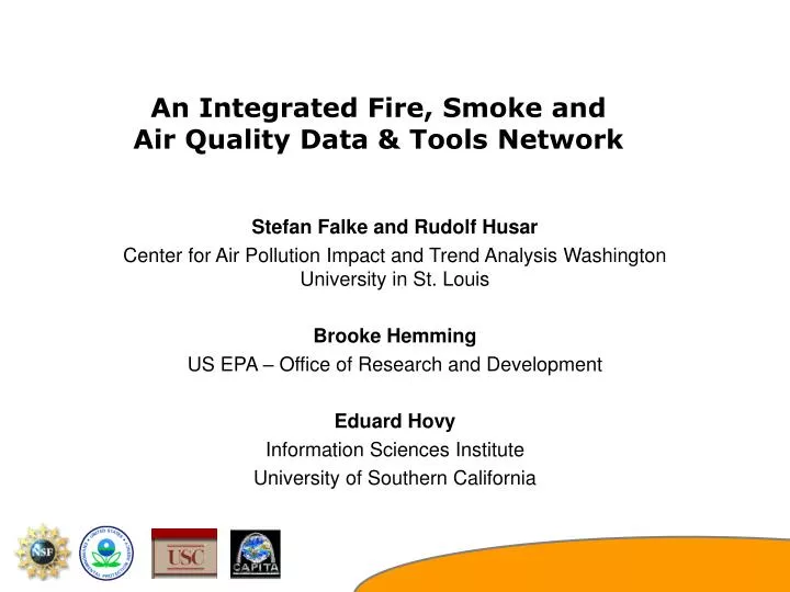 an integrated fire smoke and air quality data tools network