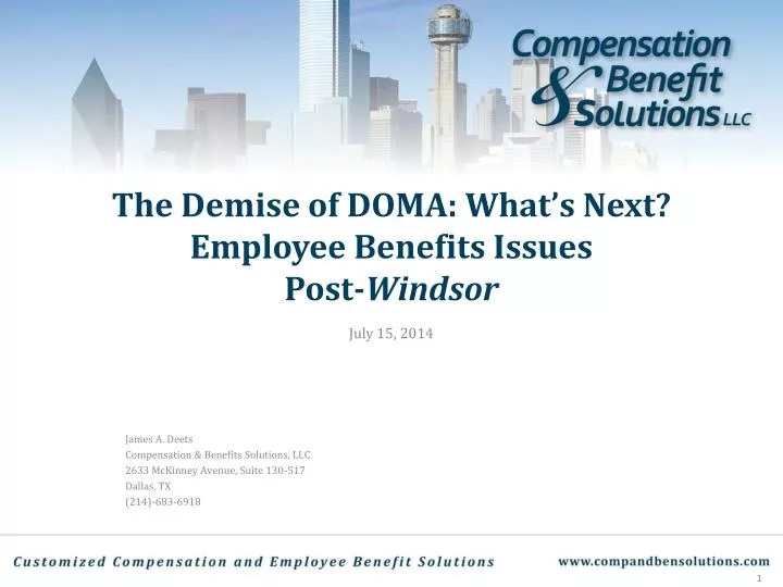 the demise of doma what s next employee benefits issues post windsor