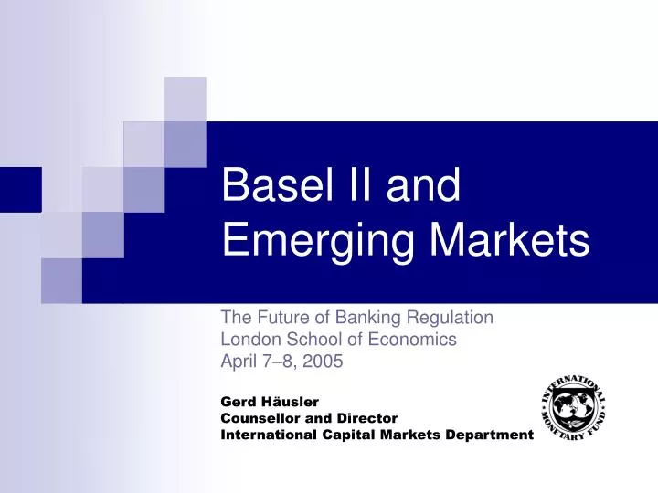 basel ii and emerging markets