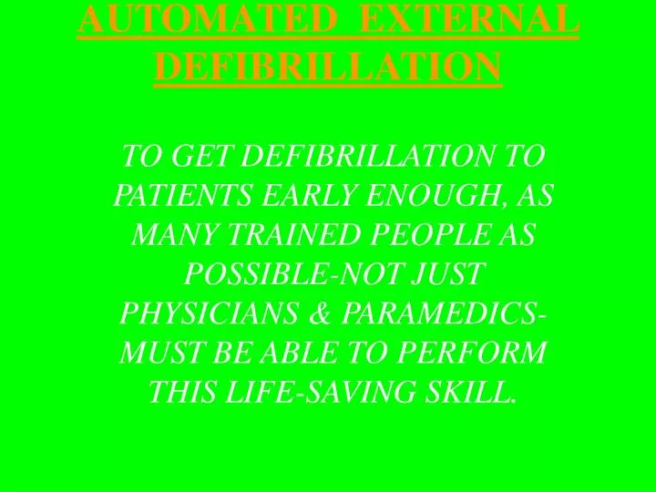 automated external defibrillation