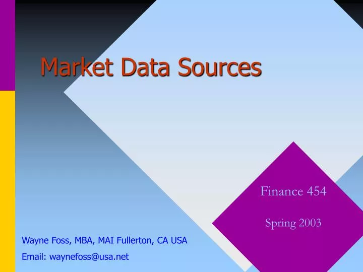 market data sources