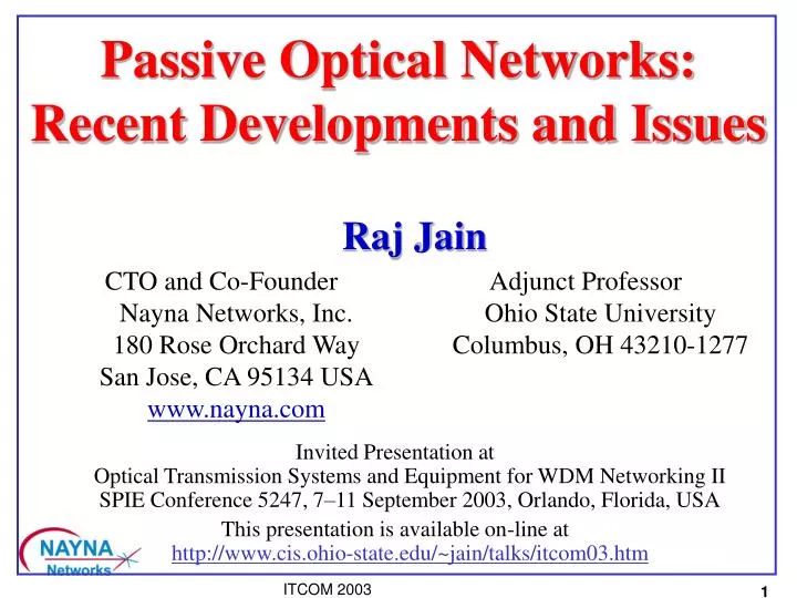 passive optical networks recent developments and issues