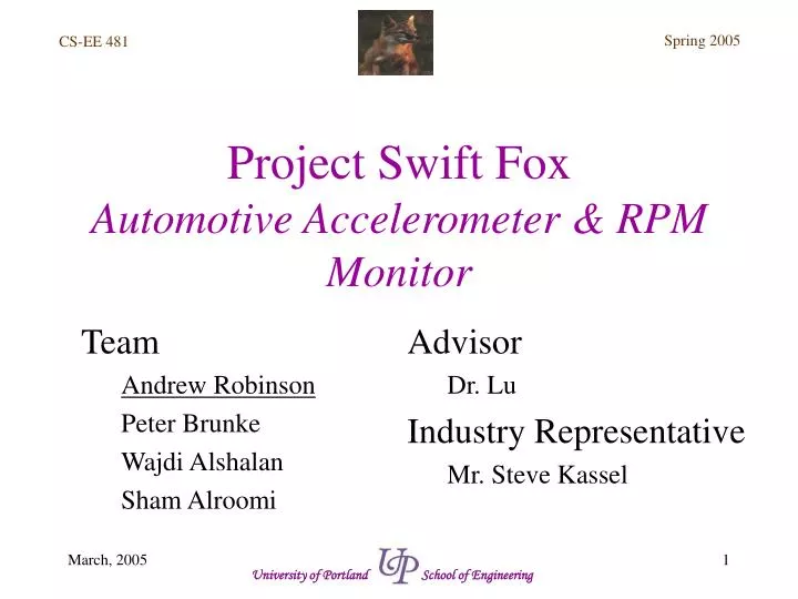 project swift fox automotive accelerometer rpm monitor