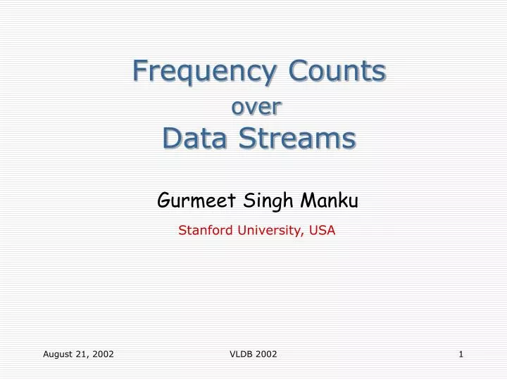 frequency counts over data streams