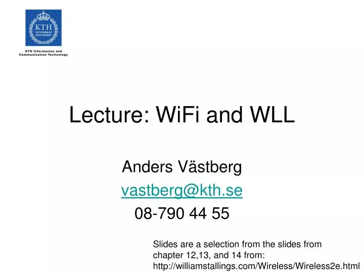 lecture wifi and wll