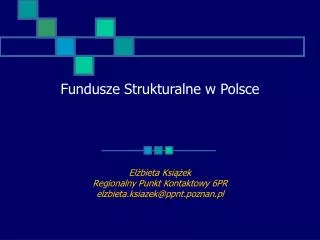 fundusze strukturalne w polsce