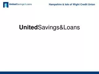 United Savings&amp;Loans