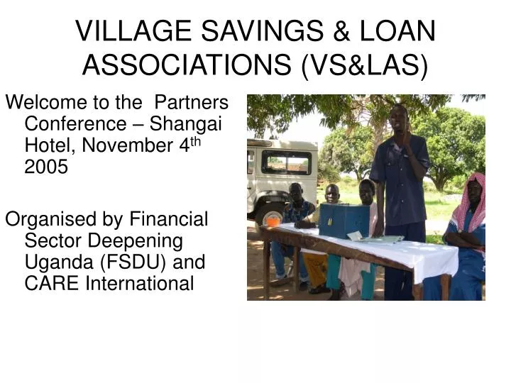 village savings loan associations vs las