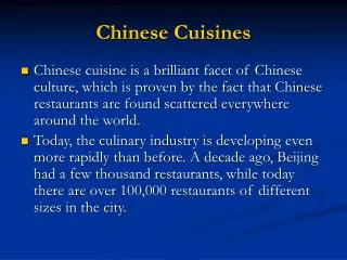 Chinese Cuisines