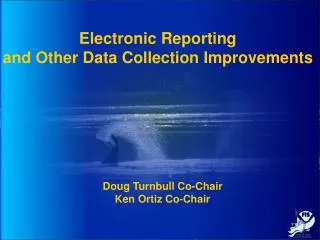 Electronic Reporting and Other Data Collection Improvements