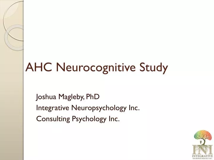 ahc neurocognitive study