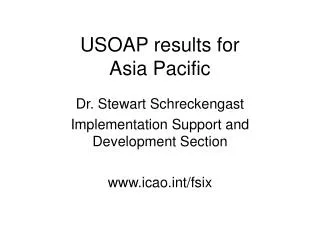 USOAP results for Asia Pacific