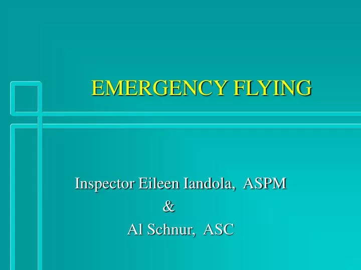 emergency flying