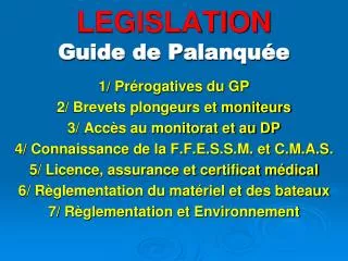 legislation guide de palanqu e
