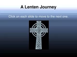 A Lenten Journey