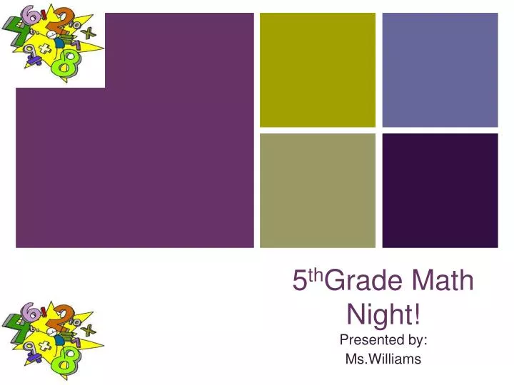 5 th grade math night