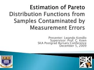 Estimation of Pareto Distribution Functions from Samples Contaminated by Measurement Errors