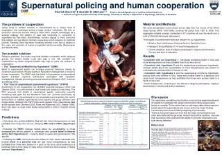 Supernatural policing and human cooperation