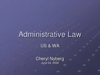 Administrative Law