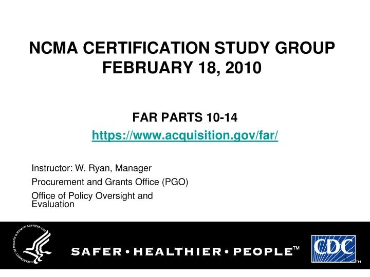 ncma certification study group february 18 2010