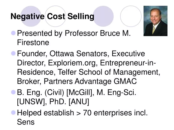 negative cost selling