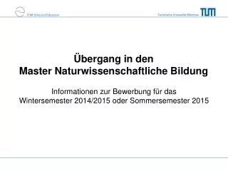 bergang in den master naturwissenschaftliche bildung