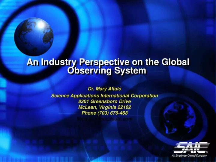 an industry perspective on the global observing system