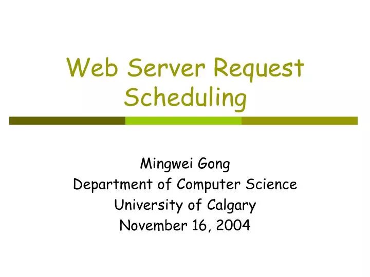 web server request scheduling