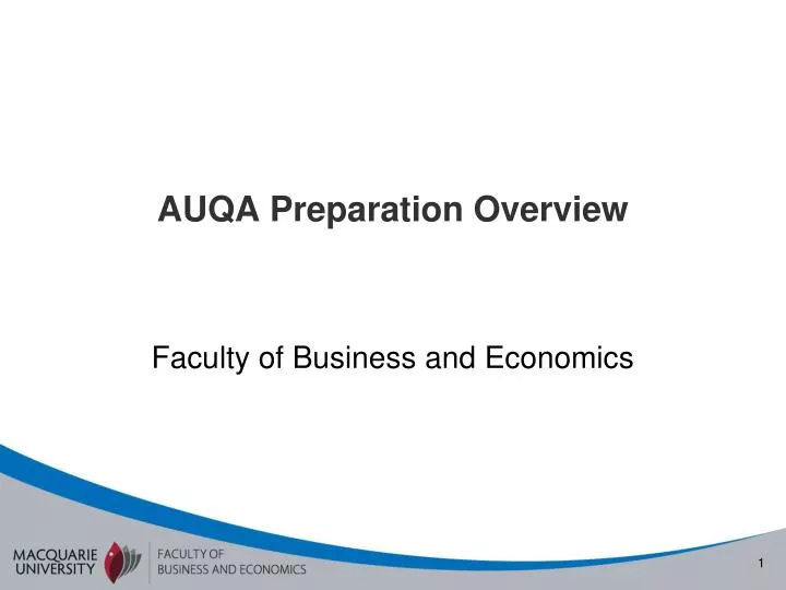 auqa preparation overview