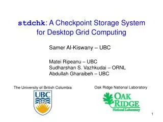 stdchk : A Checkpoint Storage System for Desktop Grid Computing