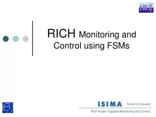 RICH Monitoring and Control using FSMs