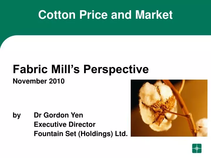 cotton price and market