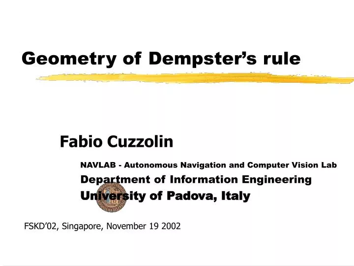 geometry of dempster s rule