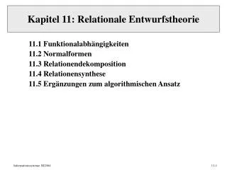 kapitel 11 relationale entwurfstheorie